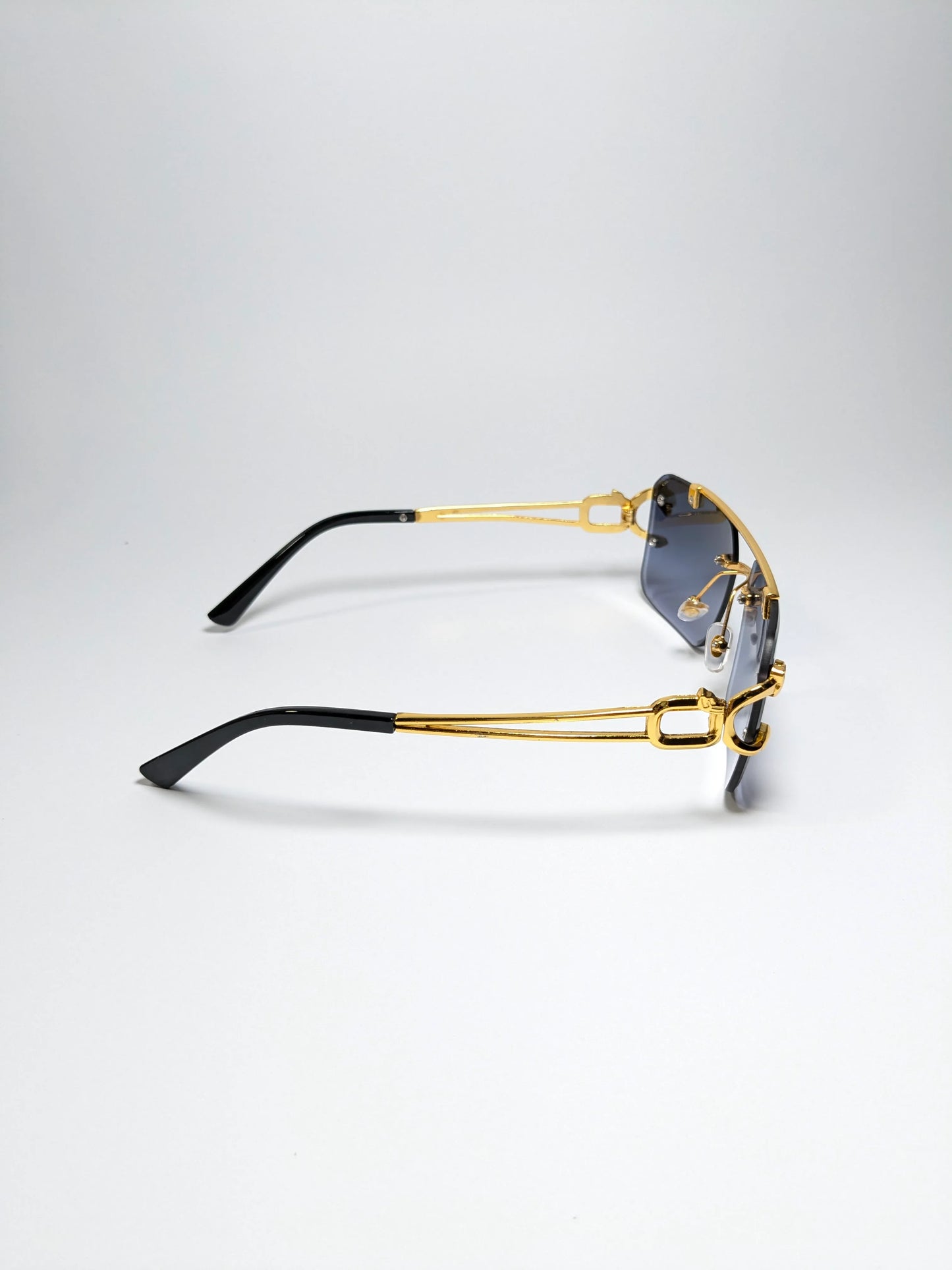 Car tierr - md002 (2 )Aviator Double Bridge Golden Cheetah Arm Frame, Rectangle Lens with Box