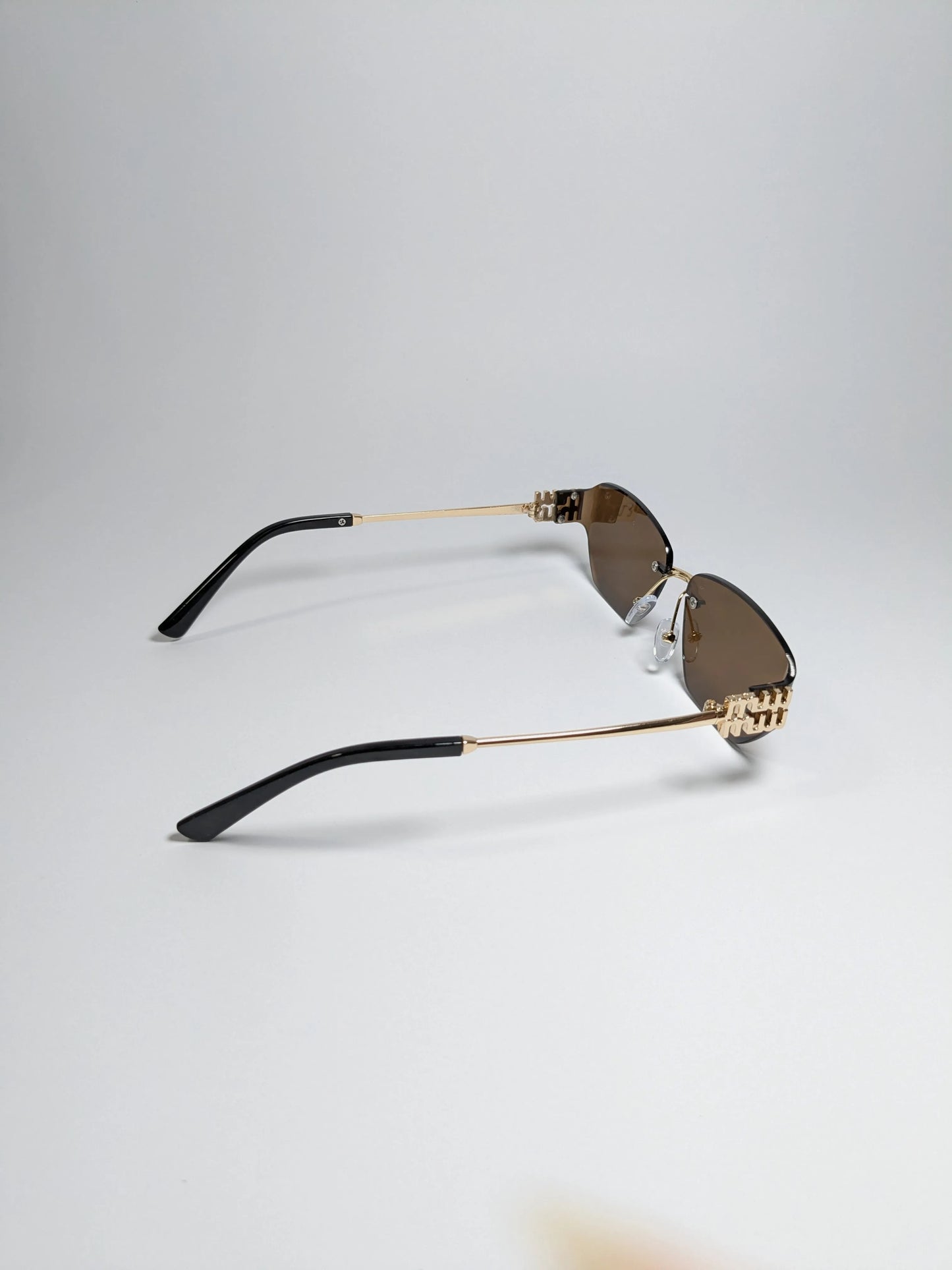 Bal Mainn - md001 Rimless Golden Metal Frame Sunglasses Design with Box