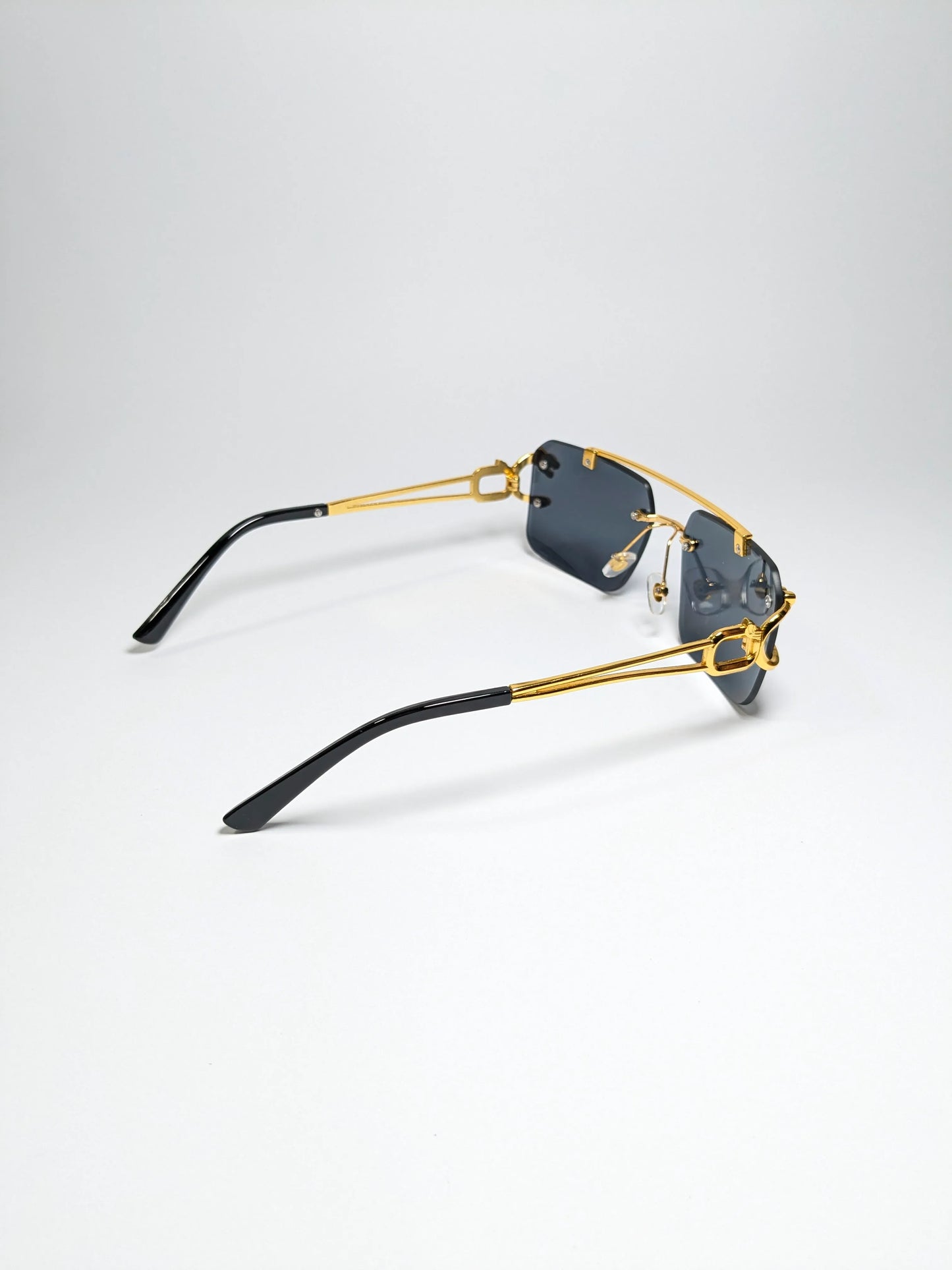Car tierr - md002 (2 )Aviator Double Bridge Golden Cheetah Arm Frame, Rectangle Lens with Box