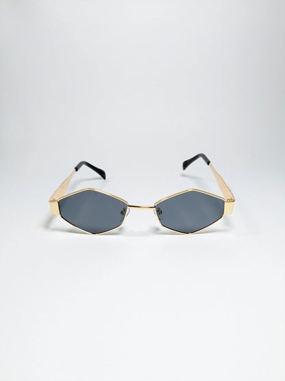 Cee Line - md002 (1) Golden Diamond Frame with Black Lenses Design (Box Included)