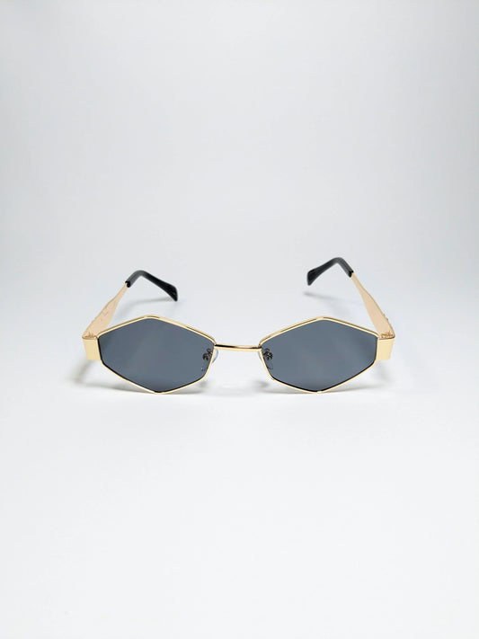 Cee Line - md002 (1) Golden Diamond Frame with Black Lenses Design (Box Included)
