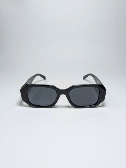 Pra Da - md002 Retro Black Frame and Black Lens (Box Included)